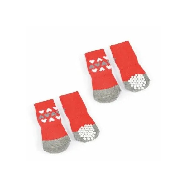 CHAUSSETTES pour chien antiglisses rouges CAMON