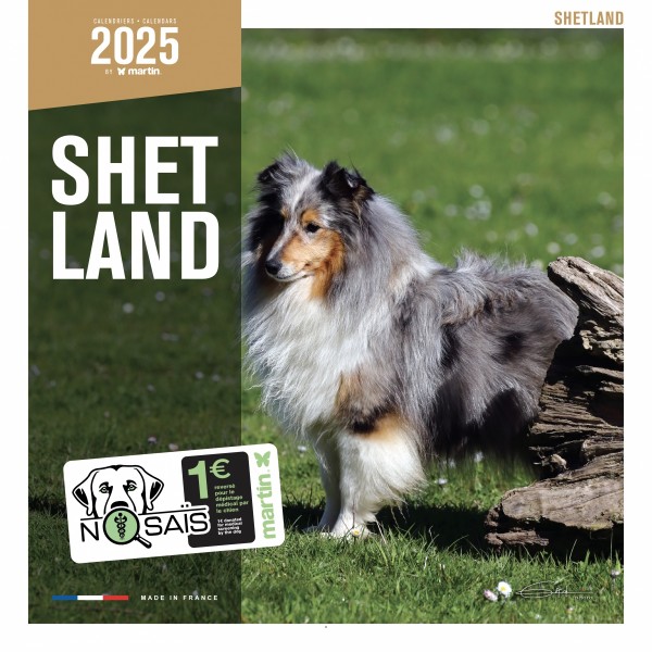 CALENDRIER chien 2025 SHETLAND MARTIN SELLIER