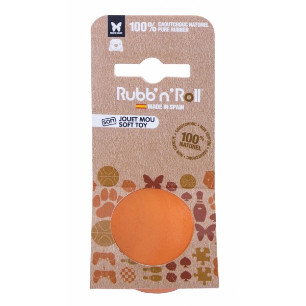 JOUET pour chien BALLE TENNIS ORANGE RUBB'N'SOFT 5 cm RUBB'N'ROLL