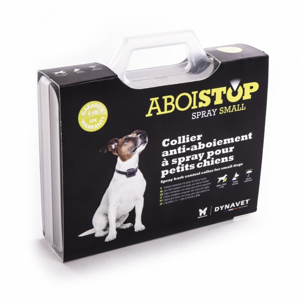 COLLIER ANTI-ABOIEMENT pour petit chien à spray ABOISTOP SPRAY SMALL DYNAVET