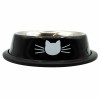 GAMELLE pour chien ou chat MOTIF tête de chat couleur noir BOBBY