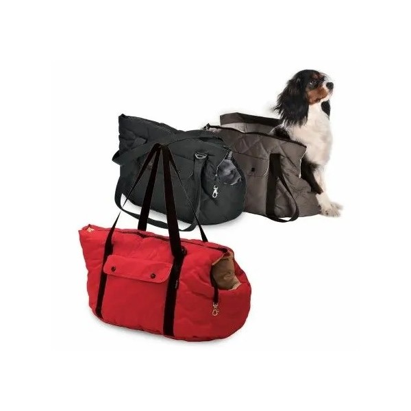 SAC DE TRANSPORT pour chien couleur camel PROMENADE BOBBY