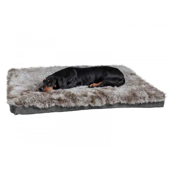 COUSSIN MOUSSE DEHOUSSABLE pour chien et chat POILU couleur beige BOBBY