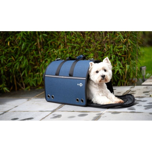 SAC DE TRANSPORT pour chien couleur bleu WEEK END BOBBY