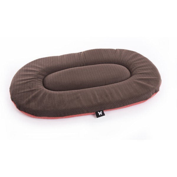 COUSSIN OVALE PLAT pour chien et chat Collection CLASSIC couleur marron MARTIN SELLIER