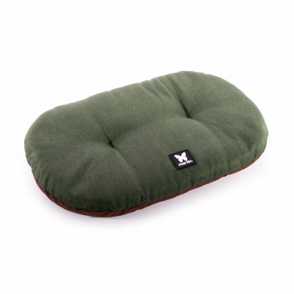 COUSSIN OVALE OUATINE pour chien et chat Collection CLASSIC couleur vert MARTIN SELLIER