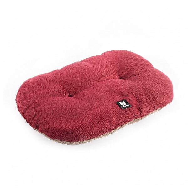 COUSSIN OVALE OUATINE pour chien et chat Collection CLASSIC couleur rouge MARTIN SELLIER