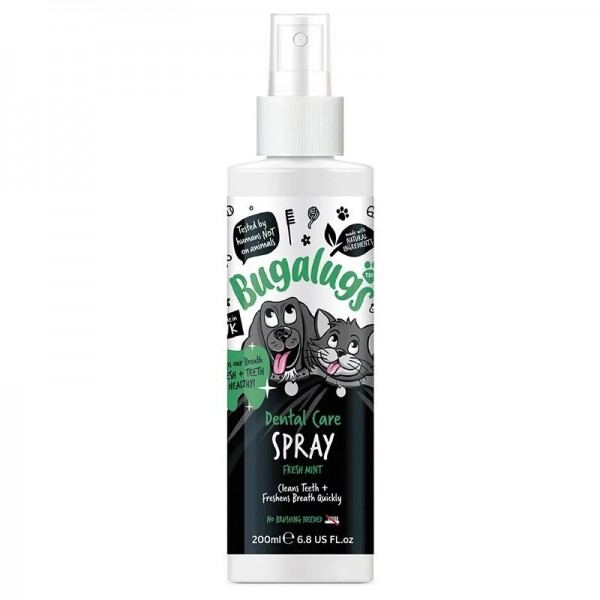 SPRAY DENTAIRE pour chien menthe fraîche DENTAL CARE BUGALUGS