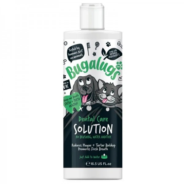 SOLUTION DENTAIRE pour chien et chat menthe fraîche BUGALUGS