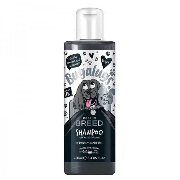 SHAMPOOING DOUX AU CHARBON pour chien BEST IN BREED BUGALUGS