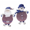 Lot de 2 peluches Père Noël et Bonhomme de neige pour chien FLAMINGO