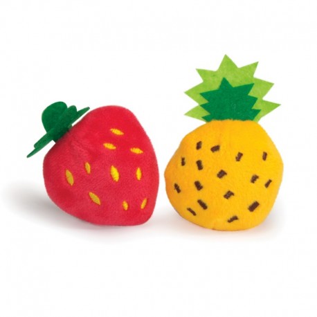 Lot de 2 peluches fruit pour chat CAMON