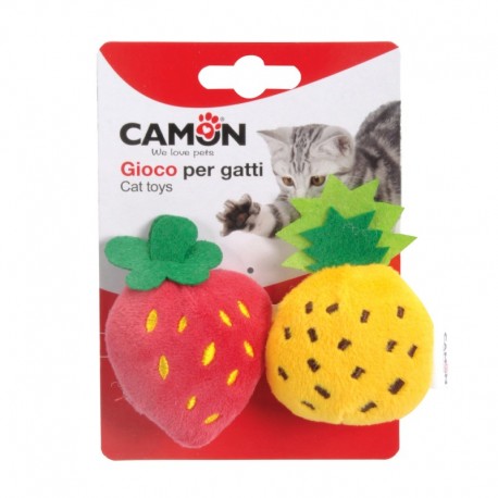 Lot de 2 peluches fruit pour chat CAMON