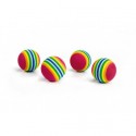 Lot de 4 balles multicolores pour chat BEEZTEES