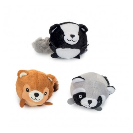 Peluche animaux tête ronde sonore de 10 cm pour chien BEEZTEES