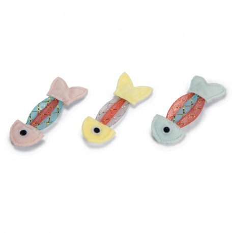 Lot de 3 peluches POISSON pour chat BEEZTEES