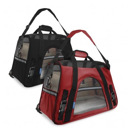 Sac de transport bandoulière pour chien couleur rouge FLY FREEDOG