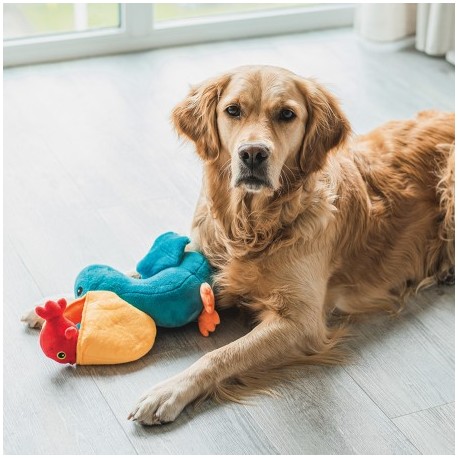 Peluche de fouille pélican et poisson pour chien BEEZTEES