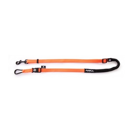 Longe pour chien anti-chocs réglable Cani-Cross couleur orange ARKA HAOK