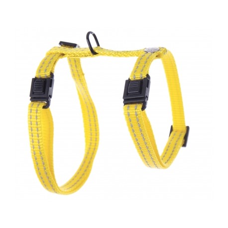 Harnais réglable nylon "Flash" jaune pour chat  ARKA HAOK