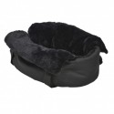 Sac de transport transformable pour chien couleur noir MOELLEUX BOBBY