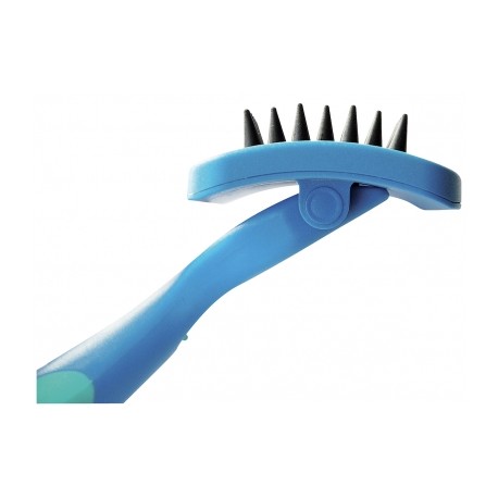 Brosse de Massage Tête pivotante poils longs pour chien et chat VIVOG