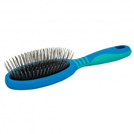 Brosse simple pour petit chien et chat picots métal bouts arrondis VIVOG