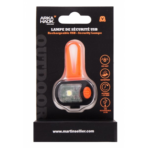 LAMPE DE SECURITE pour chien et chat orange MARTIN SELLIER