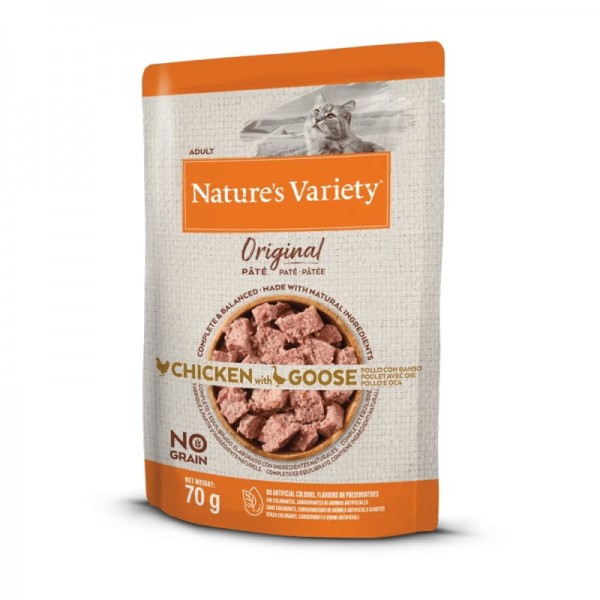 Pâtées sans céréales pour chats poulet avec oie ORIGINAL NATURE'S VARIETY