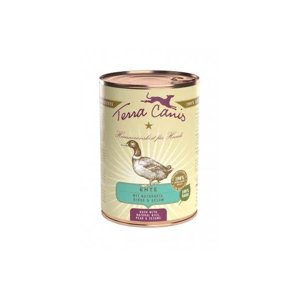 LOT DE 6 Patée pour chien CLASSIC au CANARD 400g TERRA CANIS