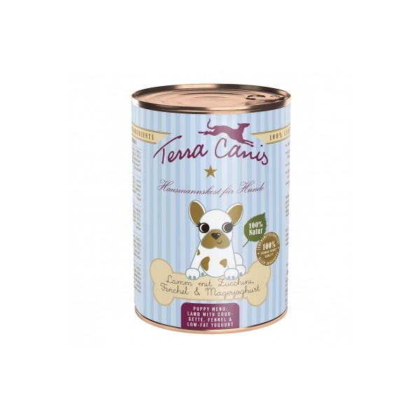 LOT DE 6 Patée pour chiot PUPPY à l'AGNEAU 400g TERRA CANIS