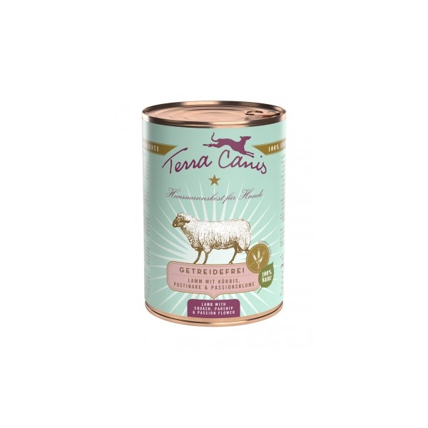 LOT DE 6 Patée pour chien GRAIN FREE à l'AGNEAU 400g TERRA CANIS