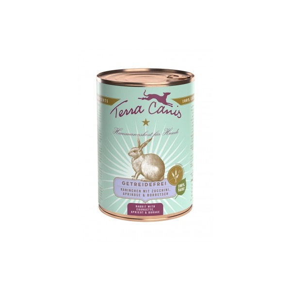 LOT DE 6 Patée pour chien GRAIN FREE au LAPIN 400g TERRA CANIS