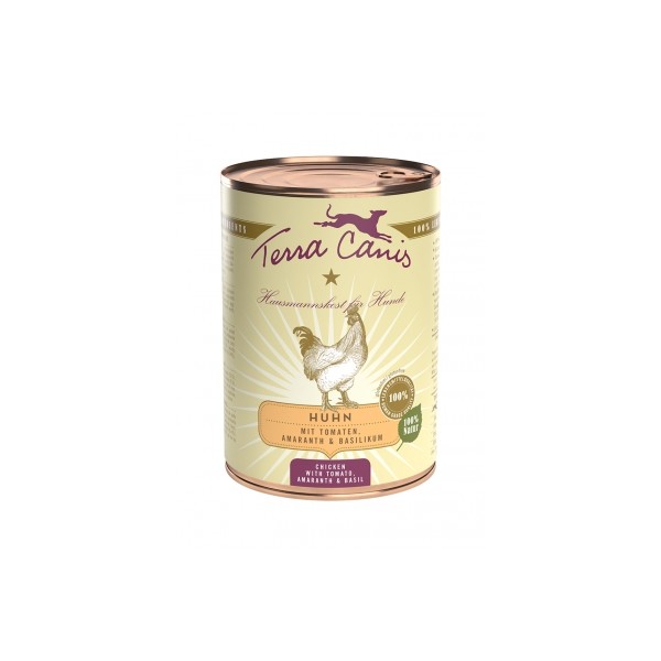 LOT DE 6 Patée pour chien CLASSIC au POULET 400g TERRA CANIS