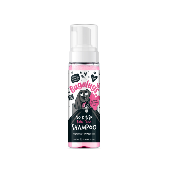 Shampooing pour chien sans rinçage senteur BABY FRESH BUGALUGS