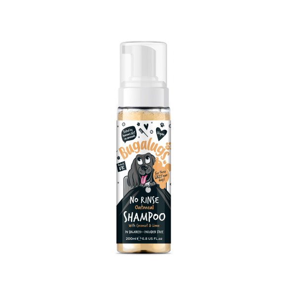 Shampooing pour chien sans rinçage senteur OATMEAL BUGALUGS