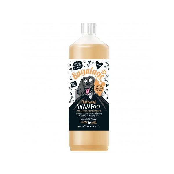 Shampooing pour chien apaisant OATMEAL & Aloe Vera BUGALUGS