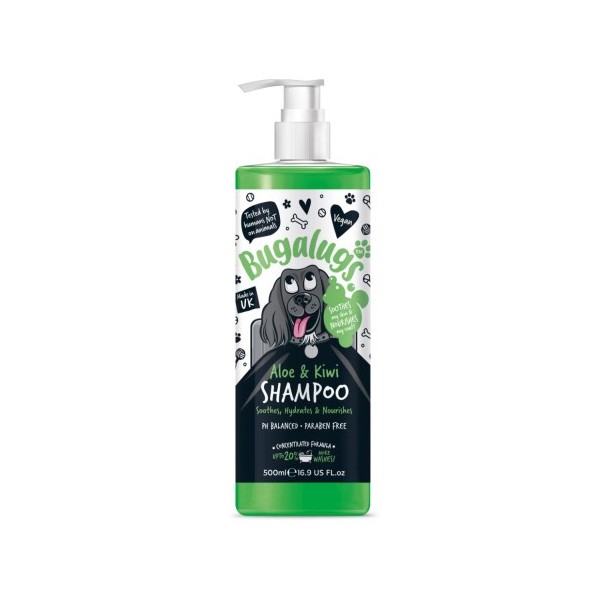 Shampooing pour chien hydratant ALOE VERA & KIWI BUGALUGS