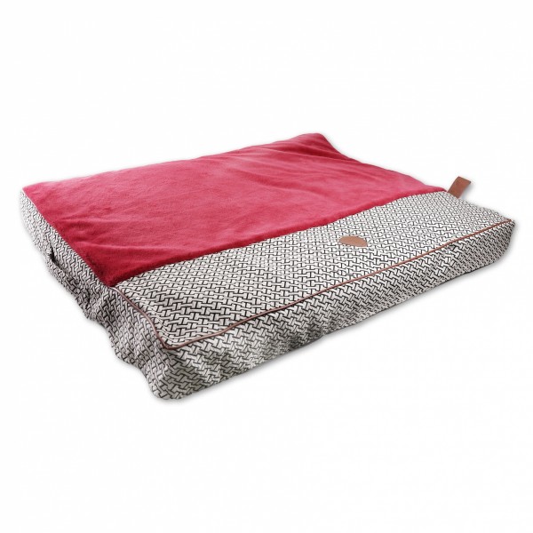 Coussin pour chien et chat Collection Avenue Montaigne déhoussable couleur Rouge MARTIN SELLIER