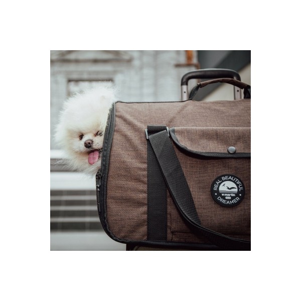 Sac de transport tunnel pour chien et chat Marron Collection REAL DREAMER MARTIN SELLIER