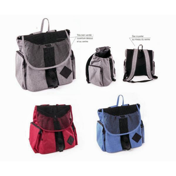 SAC ventral pour chien et chat bleu jean's Collection CROISETTE MARTIN SELLIER