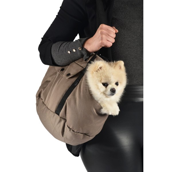 Sac de transport pour chien couleur camel PROMENADE BOBBY