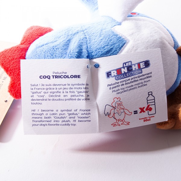 JOUET pour chien Peluche Coq tricolore MARTIN SELLIER