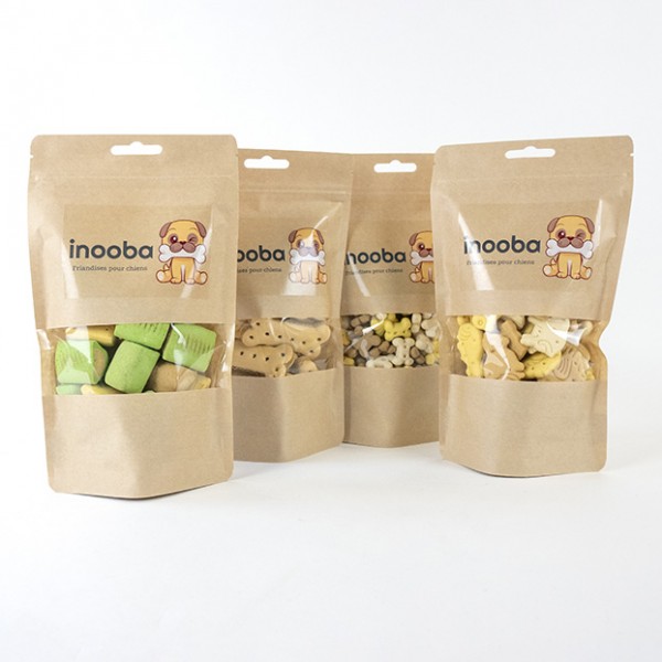 FRIANDISES pour chien Sachet biscuits os fourrés INOOBA