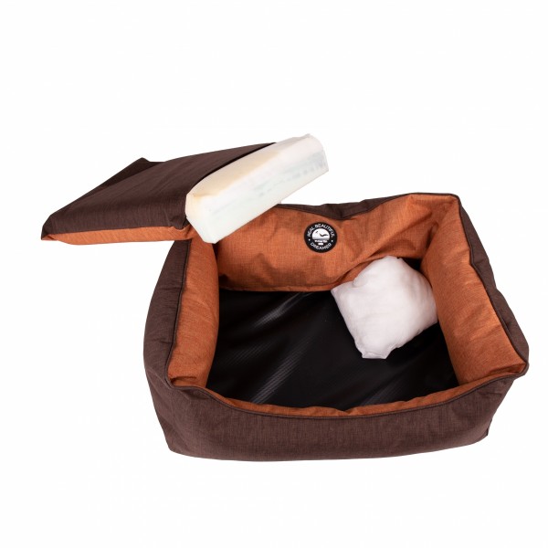 CORBEILLE pour chien ou chat marron-orange Collection REAL DREAMER MARTIN SELLIER