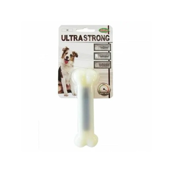 JOUET-FRIANDISE pour chien Os goût viande en nylon taille ULTRASTRONG BUBIMEX