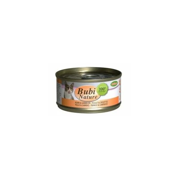 Patée pour chat BUBI NATURE poulet et crevettes 70g BUBIMEX