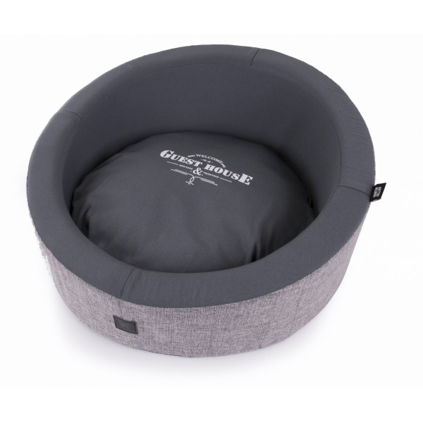 Corbeille ronde pour chien et chat couleur gris collection GUEST HOUSE MARTIN SELLIER