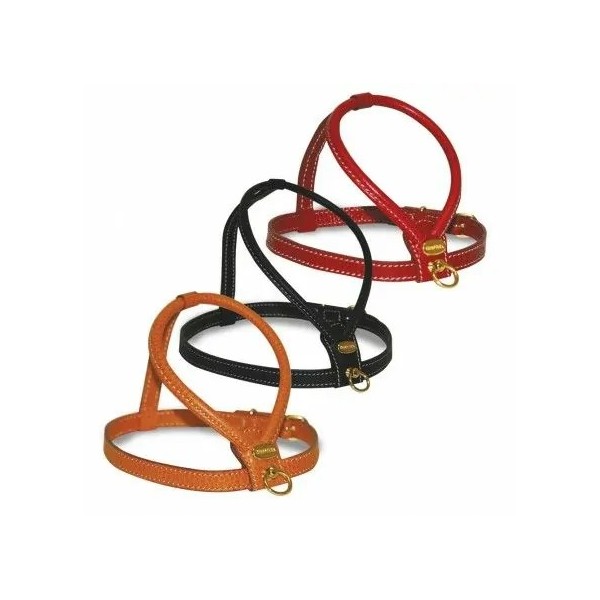 Harnais cuir de veau souple couleur rouge CAMON