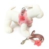 HARNAIS pour chien fourrure et SA LAISSE rose CAMON